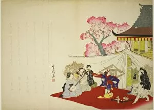 Curtains Collection: Meiji Dance Recital, 1880s. Creator: Sessei