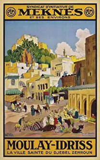 Railroad Prints: Meknes - Moulay Idriss, 1932. Creator: Brondy, Matteo (1866-1954)