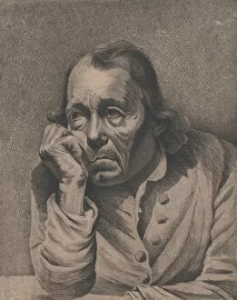 Boissieu Gallery: The Melancholic Man, ca. 1800. Creator: Ignace Joseph de Claussin