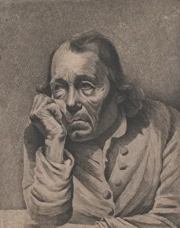 Boisseux Jean Jacques De Prints: The Melancholic Man, ca. 1800. Creator: Ignace Joseph de Claussin