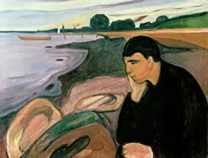 Art Media Gallery: Melancholy, 1894-1895. Artist: Edvard Munch