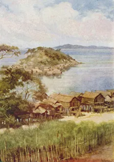House On Stilts Prints: Melanesian Village, 1924