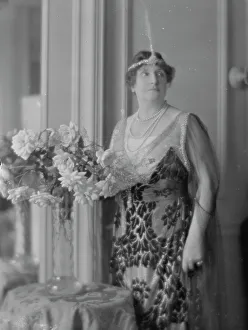 Side Table Prints: Melba, Madame, portrait photograph, 1917 Dec. Creator: Arnold Genthe