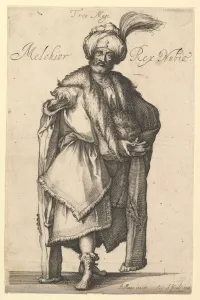 Melchior Prints: Melchior, after Three Magi series by Jacques Bellange, ca. 1615. Creator: Matthaus Merian