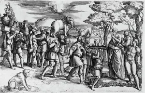 Etching And Engraving Prints: Melchizedek Offering Bread and Wine to Abraham