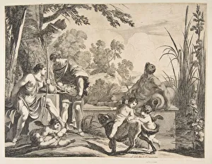 Huntress Prints: Meleager and Atalanta, 1643. Creator: Francois Chauveau