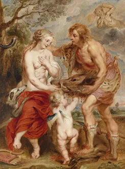 Meleager offering the Calydon boars head to Atalanta. Artist: Rubens, Pieter Paul (1577-1640)