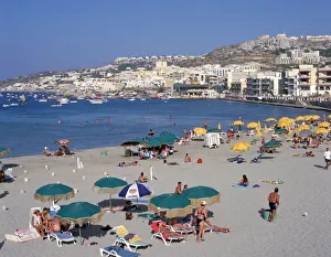 Sunbathing Prints: Mellieha Bay, Malta