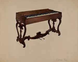 Organ Gallery: Melodeon, c. 1938. Creator: Edna C. Rex