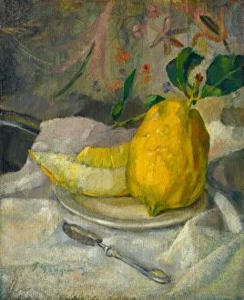 Melon Gallery: Melon and Lemon, c. 1900. Creator: Unknown