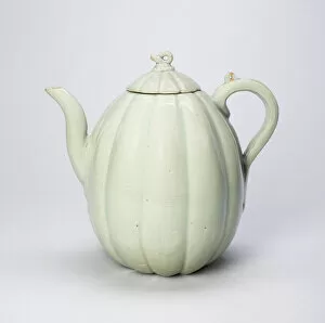 Melon Gallery: Melon-Shaped Ewer with Stylized Flowers, Korea, Goryeo dynasty (918-1392), 12th century