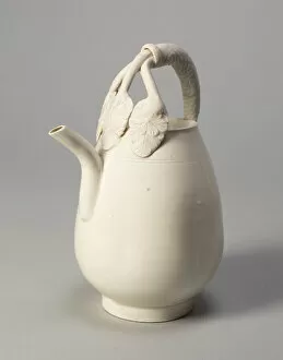 Melon Gallery: Melon-Shaped Ewer with Triple-Strand Handle, Liao dynasty (907-1124), 11th century