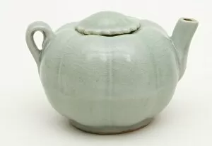 Melon Gallery: Melon-Shaped Ewer (Wine Pot) with Flower-Head... Southern Song or Yuan dynasty, c13th cent