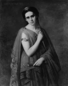 Melpomene Prints: Melpomene, 1869. Creator: Giuseppe Fagnani