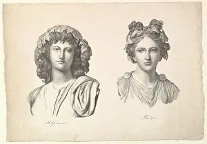 Ancient Greek Gallery: Melpomene and Thalia, 1823-26. Creator: Johann Gottfried Schadow