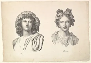 Inspiration Prints: Melpomene and Thalia, 1823-26. Creator: Johann Gottfried Schadow