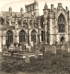 Studios Prints: Melrose Abbey, Melrose, Scotland, 1896. Creator: Works and Sun Sculpture Studios