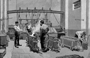 Mint Prints: Melting house at the Paris mint, 1892