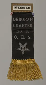 Member badge for the Deborah Chapter of the Order of the Eastern Star, 20th century Member badge for the Deborah Chapter of the Order of the Eastern Star, 20th century