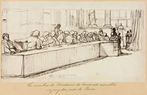 Paul Delaroche Gallery: The Members of the Academy of Beaux-Arts Assembled to Jury the Rome Prize, 1841 or 1842