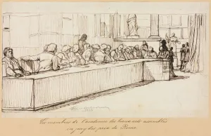 The Members of the Academy of Beaux-Arts Assembled to Jury the Rome Prize, 1841 or 1842