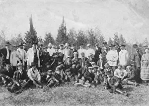 Social Life Prints: Members of the community of shooting enthusiasts, 1910-1919. Creator: Unknown