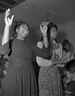 Clapping Gallery: Members of the congregation of the Church of God in Christ, Washington, D.C. 1942