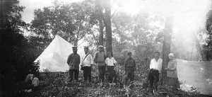 Pavlov Mikhail Alekseevich Prints: Members of an Expedition at Base Camp, 1920-1929. Creator: Mikhail Alekseevich Pavlov
