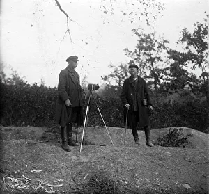 Tripod Prints: Members of an Expedition in Suchan, 1920-1929. Creator: Mikhail Alekseevich Pavlov