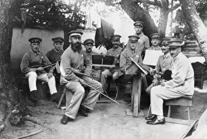 Military Service Gallery: Members of a German Bando POW camp orchestra at Tokushima Prefecture, c. 1917