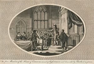 Charles Alfred Gallery: The five members of the House of Commons accused of high treason, 1642 (1793)
