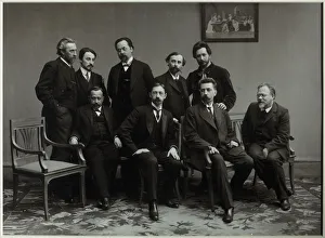 State Central Literary Museum Prints: Members of the Literary Group Sreda (Wednesday), 1910. Artist: Anonymous