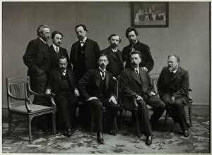Russian Writer Gallery: Members of the Literary Group Sreda (Wednesday), 1910. Artist: Anonymous