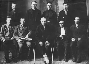 Members of the partisan detachment P.K. Lubkova, 1920s. Creator: Unknown