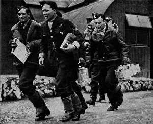 Members of the RAF ready for action during World War II, c1940 (1943) Members of the RAF ready for action during World War II, c1940 (1943)