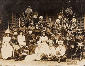 Maria Fyodorovna Gallery: Members of the Romanov family at the summer military manoeuvres in Krasnoye Selo, 1892