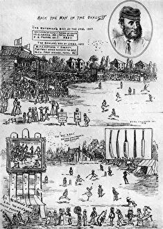 Images Dated 12th January 2008: A memento of James Southertons benefit cricket match, 19th century (1912)