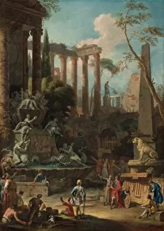 Neptune Gallery: Memorial to Admiral Sir Clowdisley Shovell, 1725. Creators: Sebastiano Ricci, Marco Ricci