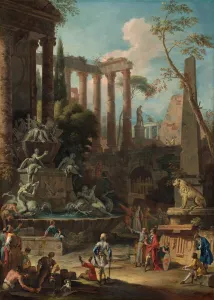 Ricci Sebastiano Prints: Memorial to Admiral Sir Clowdisley Shovell, 1725. Creators: Sebastiano Ricci, Marco Ricci