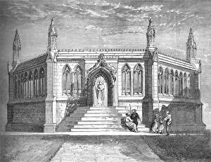 Memorial Chapel at Cawnpore, c1880. Artist: Richard Principal Leitch