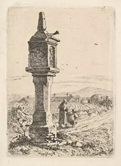 Johann Christian Erhard Gallery: Memorial Column with an Iron Hand, 1811. Creator: Johann Christian Erhard
