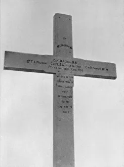 Desolate Prints: Memorial Cross Erected at Observation Hill to the Southern Party