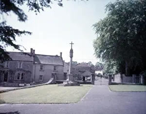 Peaceful Prints: Memorial Cross, Wedmore, Somerset, c1955. Creator: Arthur Charles Kirby Ware