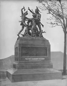 Cn Greig And Prints: Memorial of the Fort Dearborn Massacre, c1897. Creator: Unknown