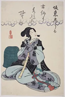 Memorial Portrait of the Actor Bando Shuka I, 1855. Creator: Utagawa School