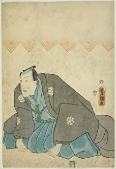 Memorial Portrait of the Actor Ichikawa Danjuro VIII, 1854. Creator: Utagawa Kunisada