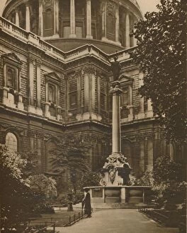 Memorial in St. Pauls Churchyard of the Cross Destroyed By The Roundheads, c1935