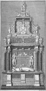 Vertue Prints: Memorial to Thomas Sutton in the chapel of Charterhouse, Finsbury, London