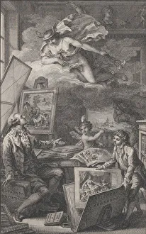 Pierre Fran And Xe7 Prints: In Memory of P. FR. Basan, an engraving for the catalogue of the collection of P. -F