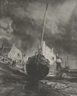 Images Dated 2nd December 2020: Memory of Saint-Valery-sur-Somme, 1833. Creator: Eugene Isabey